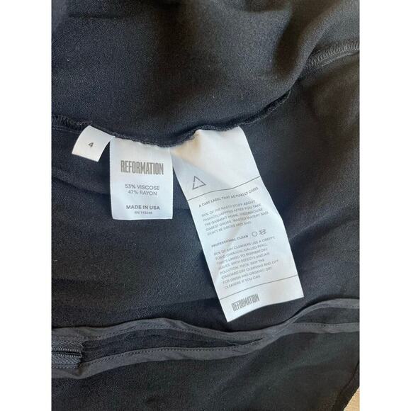 Reformation Tunisia Black Ruffle Dress Size 4 - Picture 5 of 5